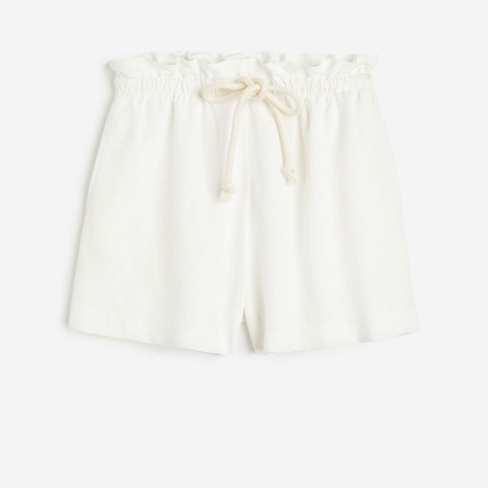Linen blend paper - bag shorts